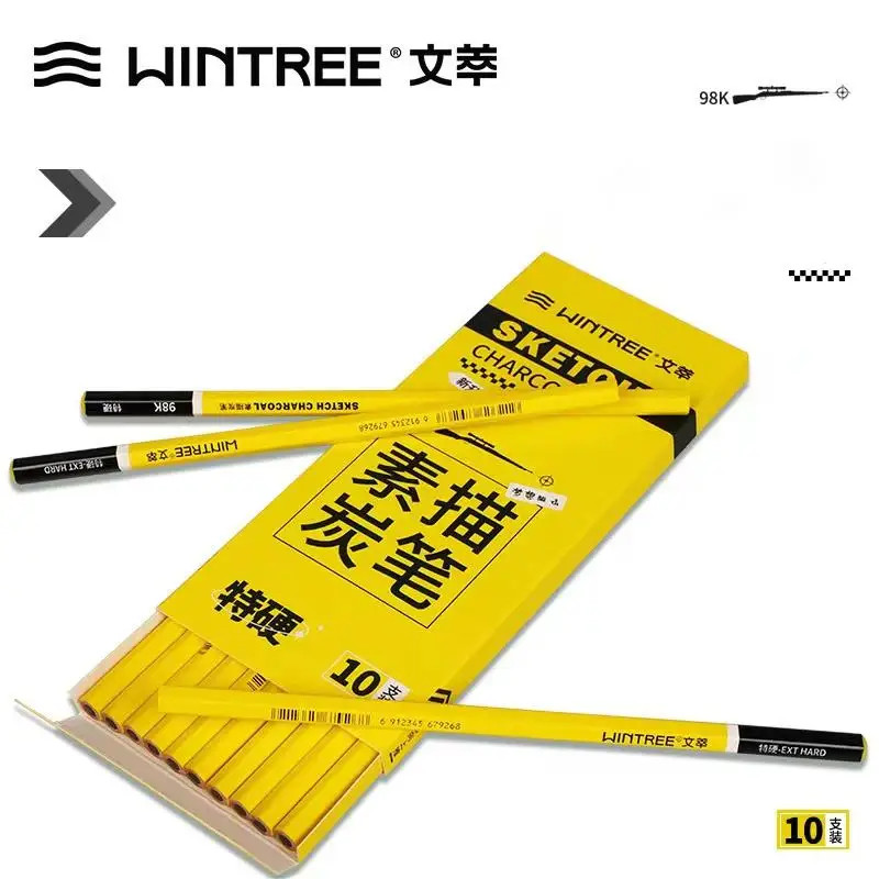 Artist Drawing Sketch Charcoal Graphite Pencils Art Set soft medium hard charcoal pencil