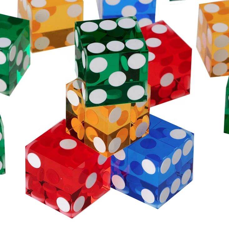 Высокопрочные акриловые игральные кости для казино