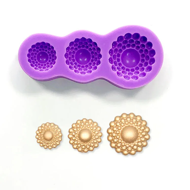 Gem Chocolate Silicone cake mold 3 cavities leaf shaped mold for pudding ice chocolate cake making