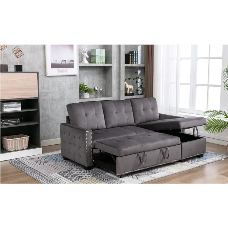 Frank good supplier 3 seat sofa cum bed folding foldable multifunctional living room furniture