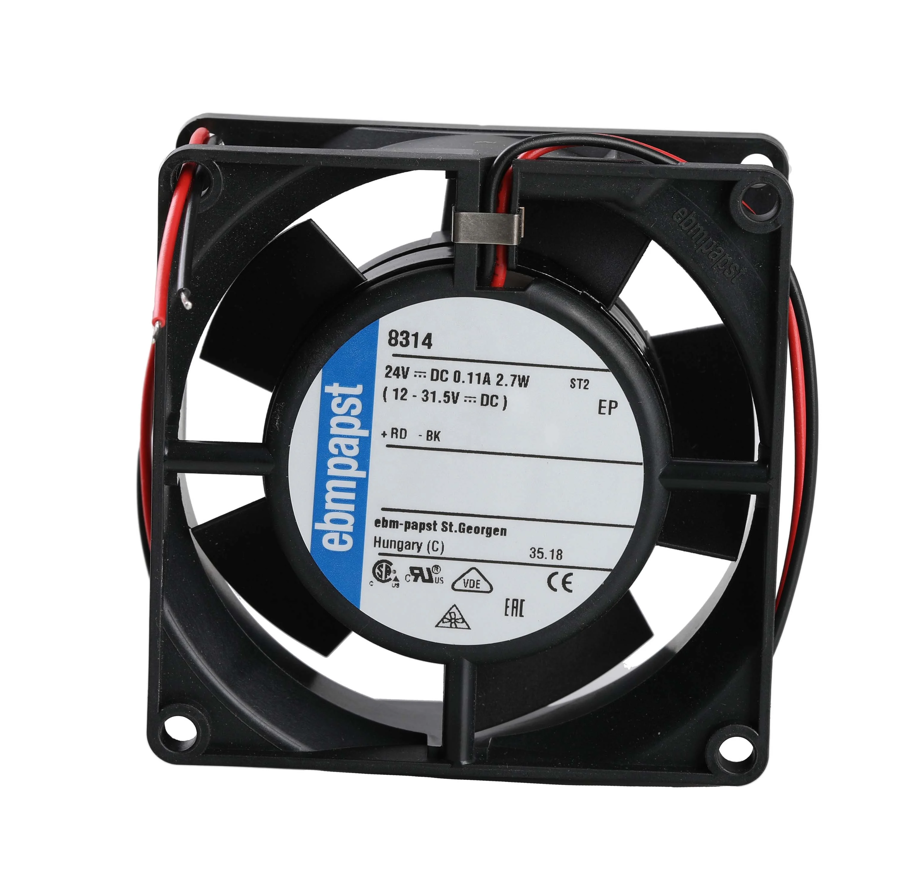 8314 ebmpapst fan DC axial compact fan EBM-PAPST TYPE:8314  24V ebm fan 80 x 80 x 32 mm