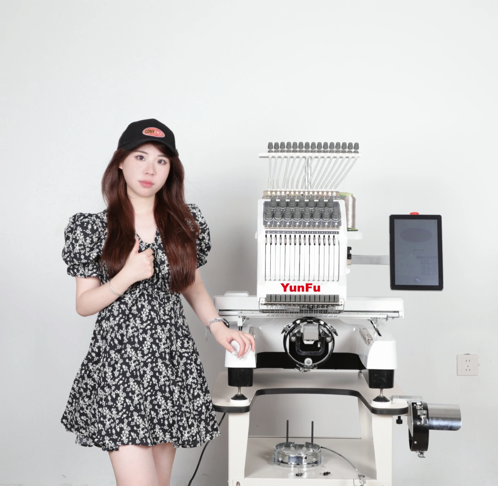 YunFu Mini High Quality Automatic Computerized Embroidery Machine Home Available New Used with 24 Months Warranty Free Training