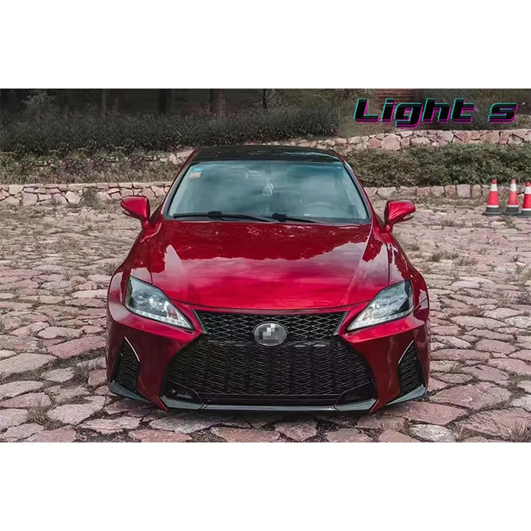Automotive accessories include front bumper assembly with grille for Lexus IS 2006-2012 upgrade to 2021 style include