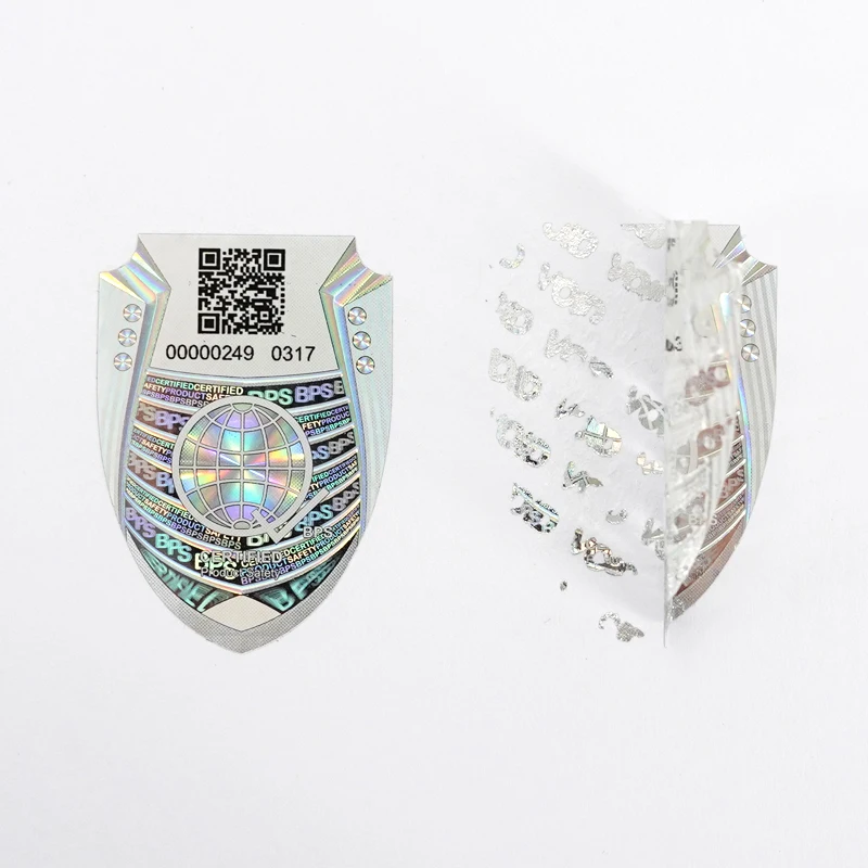 Digital Printing Custom Hologram Warranty Security Seal Removed Tamper Evident VOID Holographic Laser Stickers Label