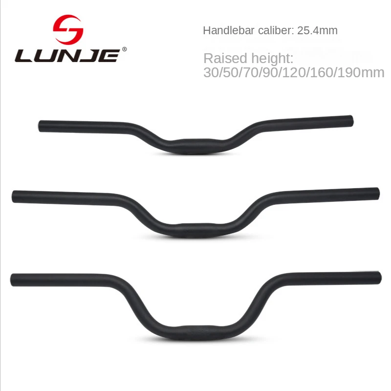 LUNJE Bicycle Parts U-shaped Handlebar Aluminum Alloy Small Swallow Handle Folding Bike Handlebars