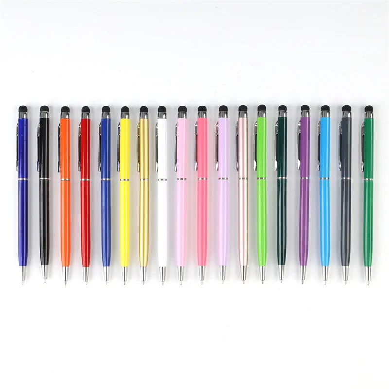 Customize logo promotional stylus metal pen business hotel slim giveaway gift advertising ballpoint pen