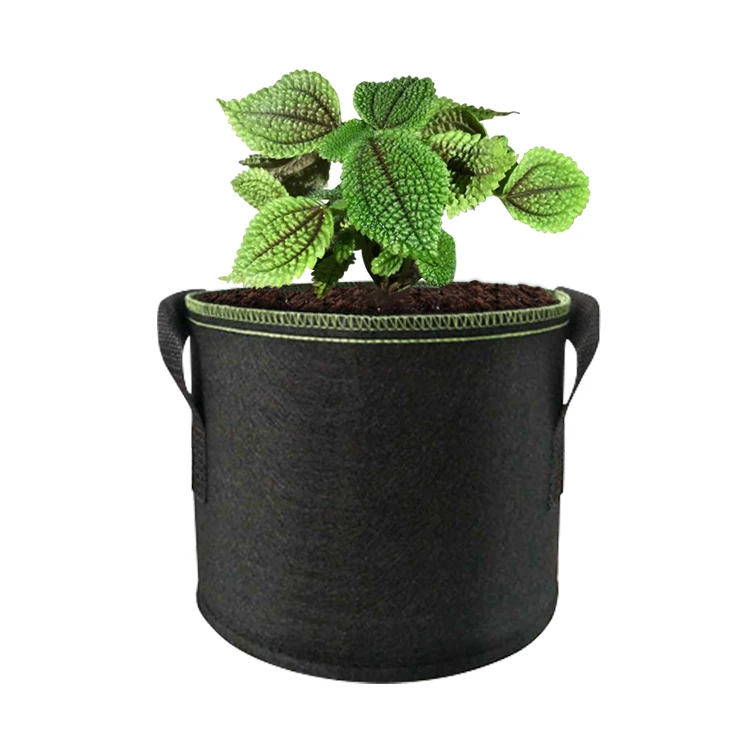 Mingyu wholesale custom low cost 5 / 7 / 10 Gallon breathable thicken fabric plant pots with handle for tree farms