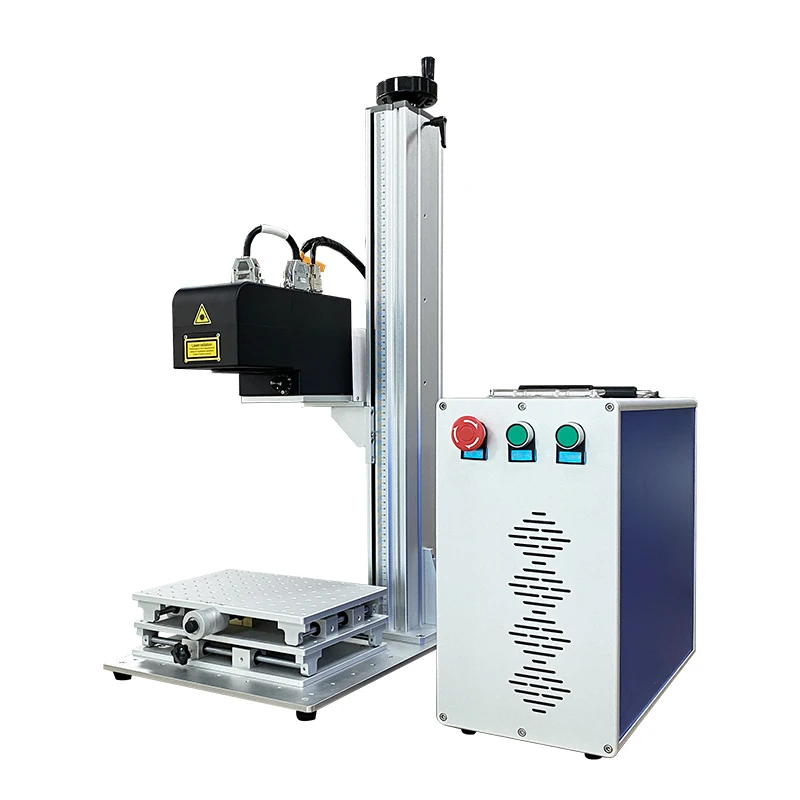 50W 3D Dynamic Focus Split Laser Marking Machine in Various Materials Plastics Electronics and Jewelry Marking Solutions