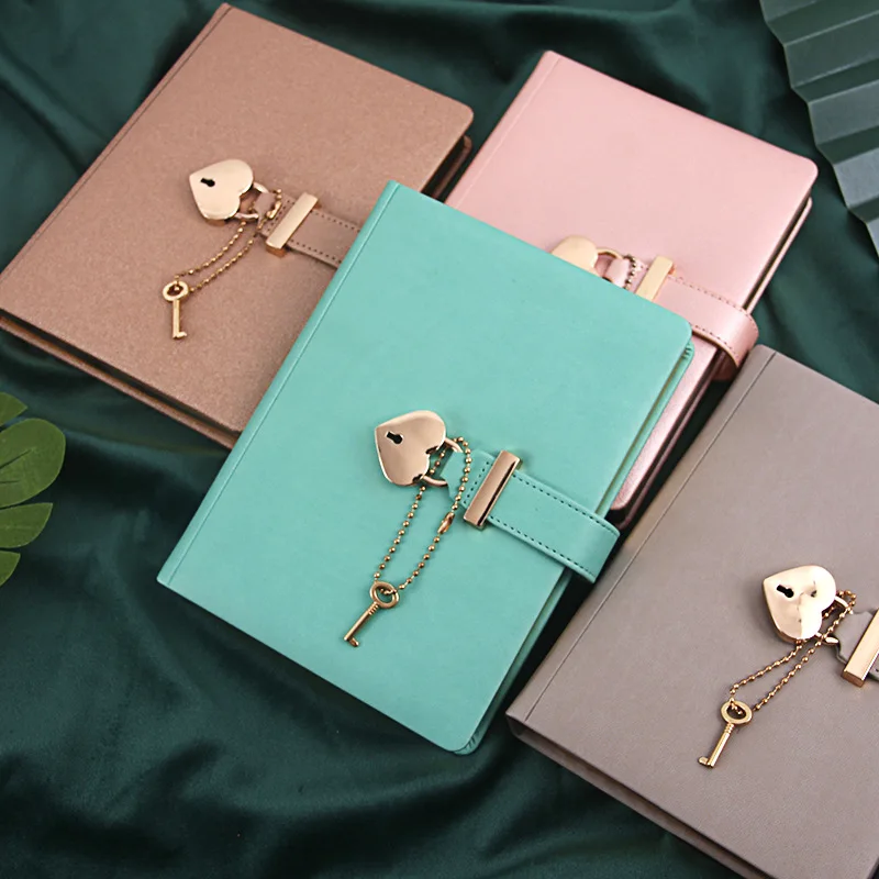 Love Lock Book Password с замком с ключом дневник записная книжка девушка сердце Студенческая рука учетная запись подарочный набор для девочек
