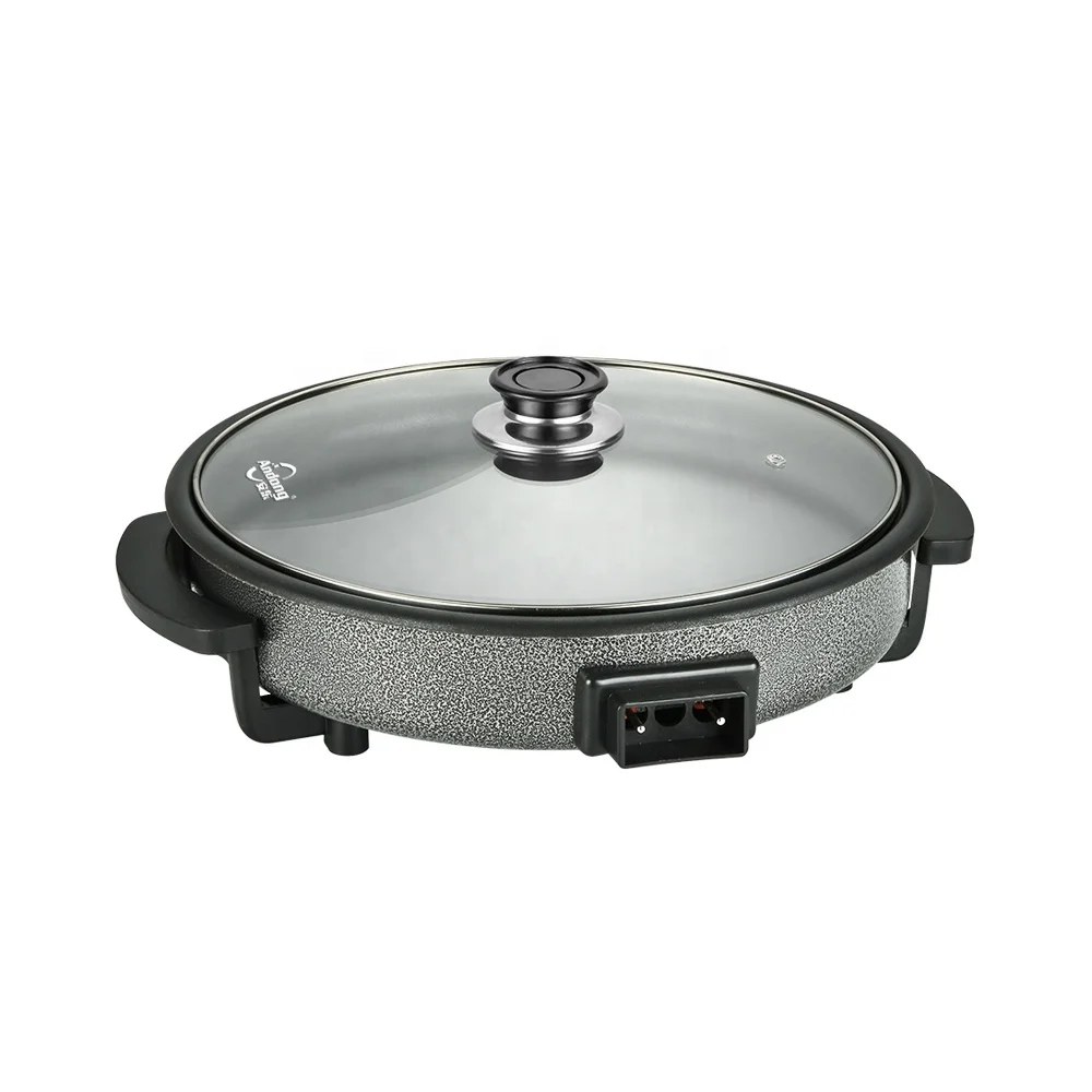 Популярная прочная 1500 Вт электрическая кухонная сковорода антипригарная вечерняя сковорода заводская цена