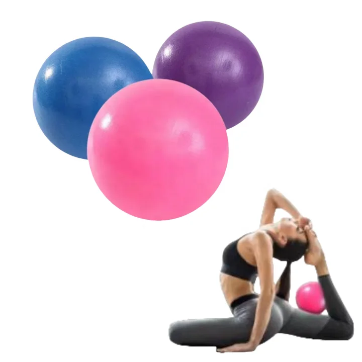Wholesale 25CM Eco Friendly Anti Burst Pilates PVC Mini Yoga Ball With Straw Fitness Stability Exercise