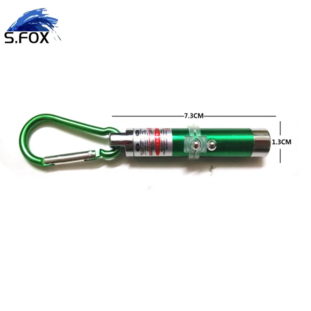 Factory Promotion Gift Red Laser UV Light White Light Carabiner Keychain Hock Laser Pointer Flashlight