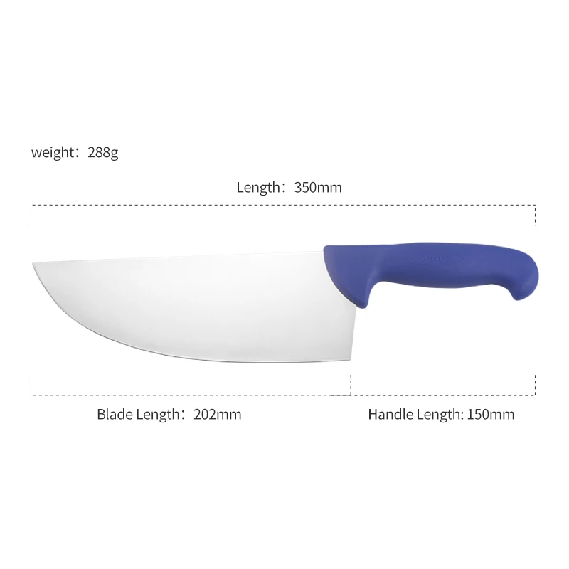 Ergo Grip Trimming Cleaver Butcher Knife with Nylon Handle