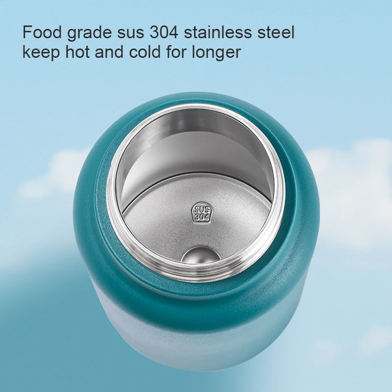 Customized Logo Large Capacity Sport Straw Flask Vacuum Stainless Steel Water Thermo With Handle Thermal Bottle