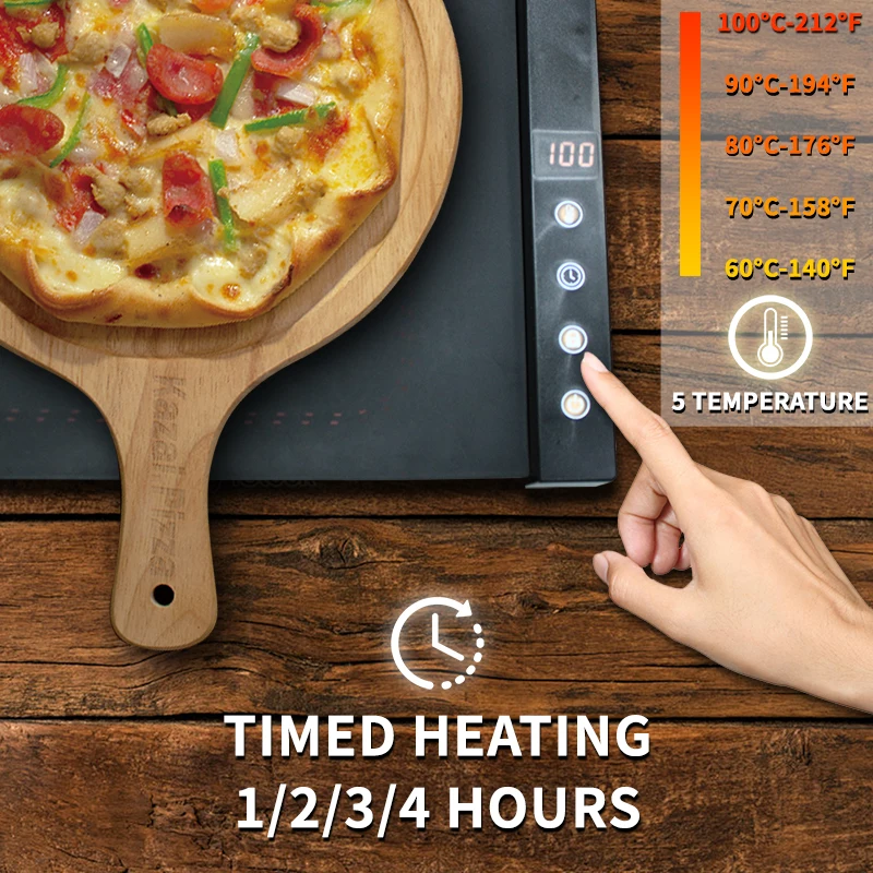 Folding Collapsible OEM Flexible Electric Food Warming Trays Fast Heating Plate Mat Foldable Silicone Food Warmer Warming Tray