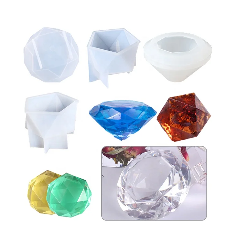 Big size diamond silicone mold for epoxy resin crystal diamond resin ornament mold
