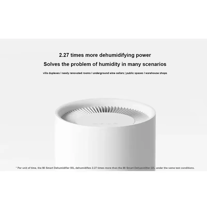 For xiaom Mijia smart dehumidifier 50L fast dehumidification negative ion purification cycle coverage