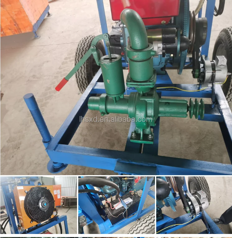 100m 22HP diesel hydraulic mine drilling rig/  small water well drilling machine