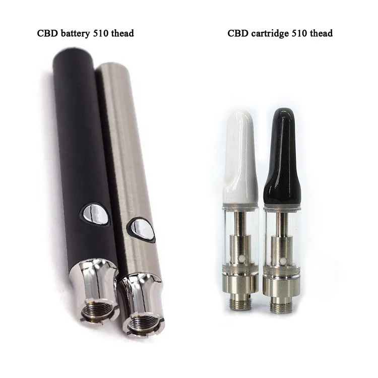  350mAh Rechargeable CBD Vape Pen Battery 510 Thread Preheating button vape