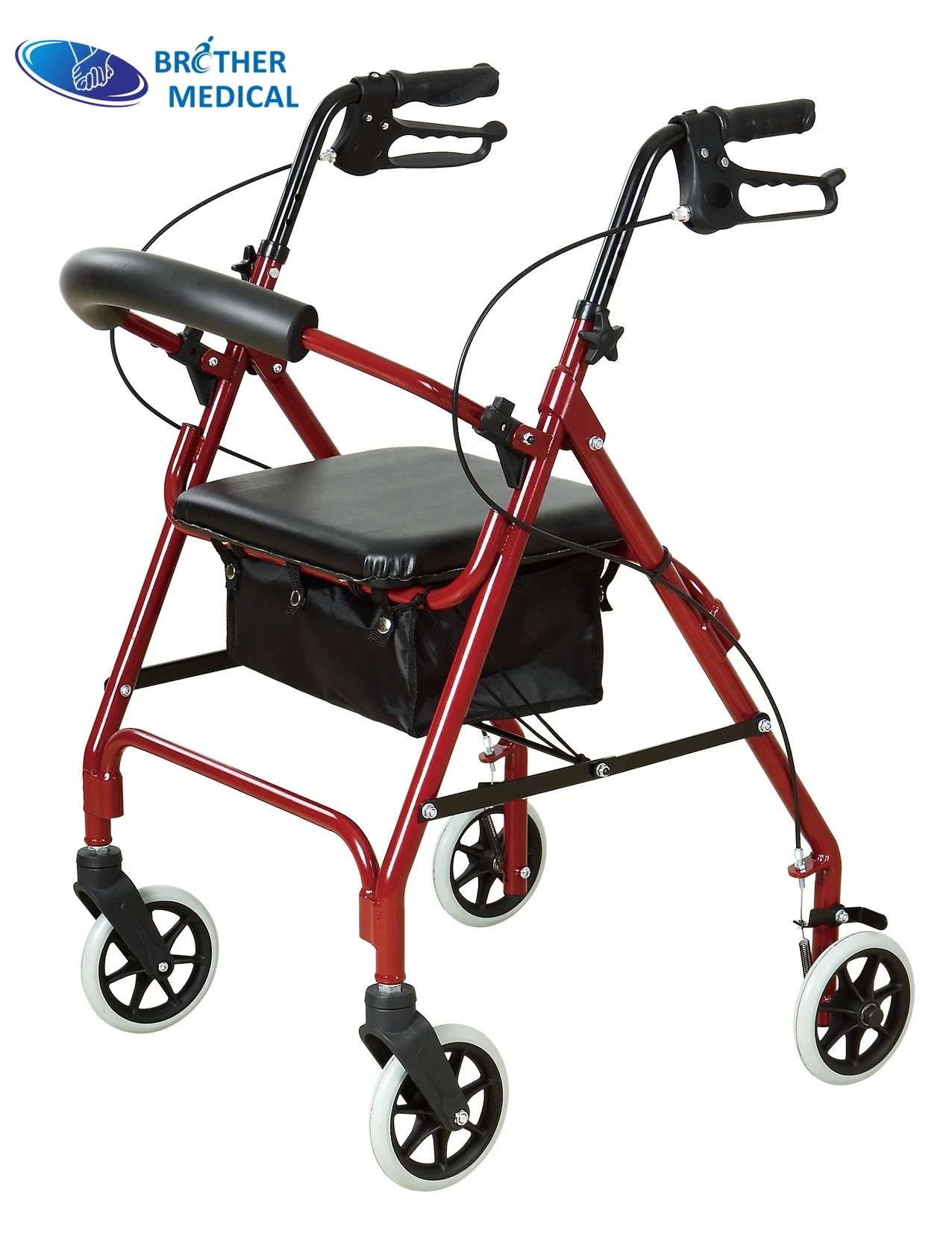 Factory cheap price medical lightweight folding rollator parts walker with seats
