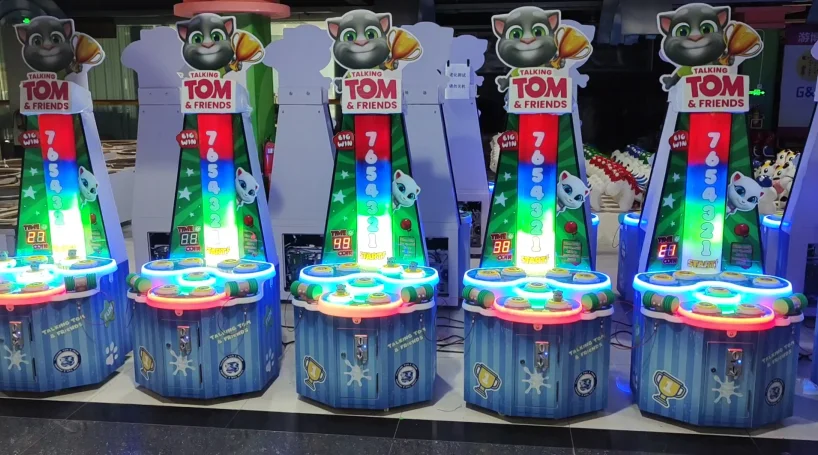 Talking Tom kids whack a mole 2 players family Amusement coin operated machines Arcade game redemption equipment for sale park