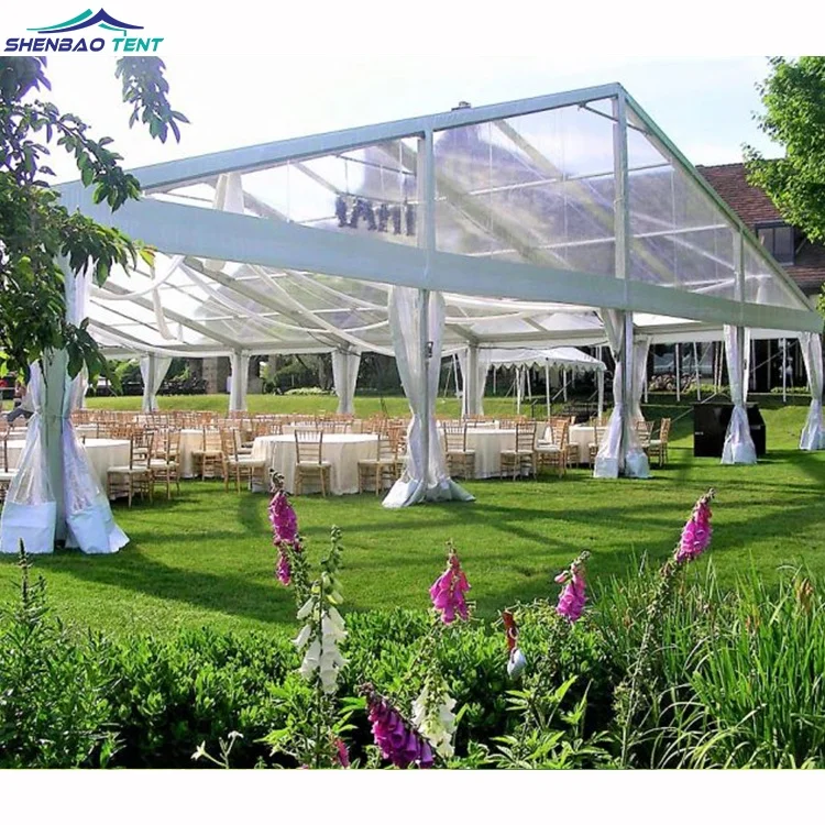 Modern Clear Roof Wedding Tents Transparent Party Event Wedding Glass Wall Atrium Tent for Commercial Ceremony