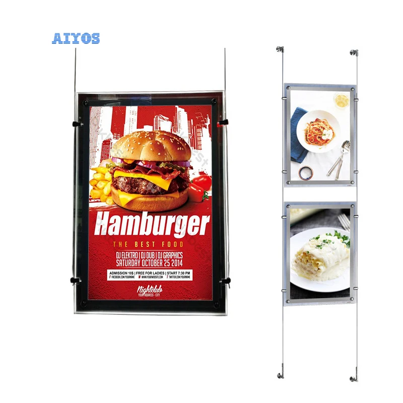 Commercial LCD Advertising Display Screens HD Window Display Ceiling Hanging Screen
