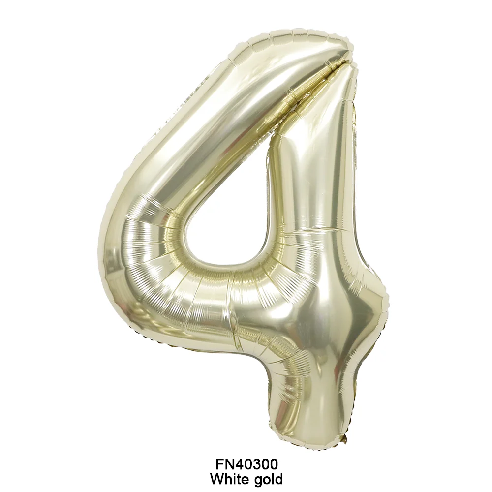 Number Balloon Wholesale 40Inch 0-9 Large Number Various Colors White Gold Helium Foil Number Balloons Party Decoration Supplies