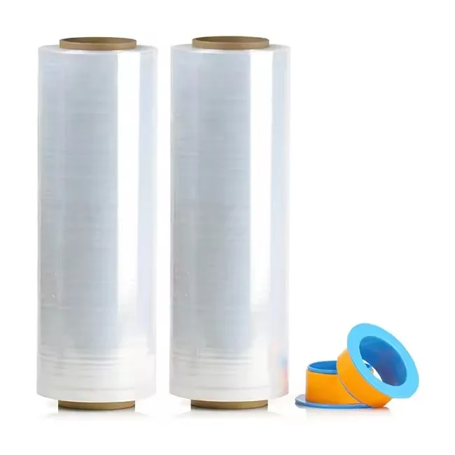 factory wholesale Clear Mini Hand Stretch Film/Stretch Wrap With Rotating Plastic Handle Hand stretch film