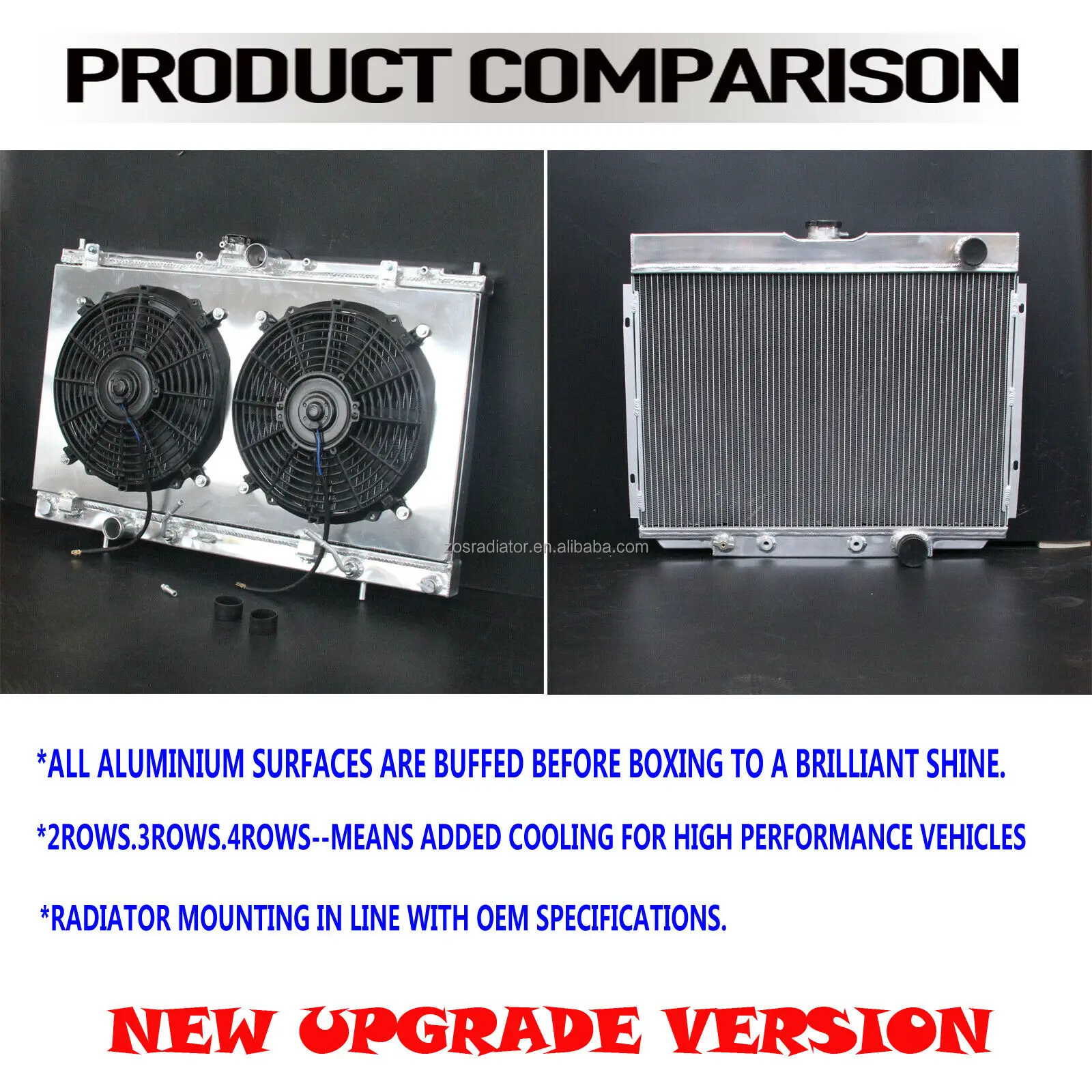 All aluminum radiator for Vauxhall  Opel Astra Zafira MK2 H 2004-2011