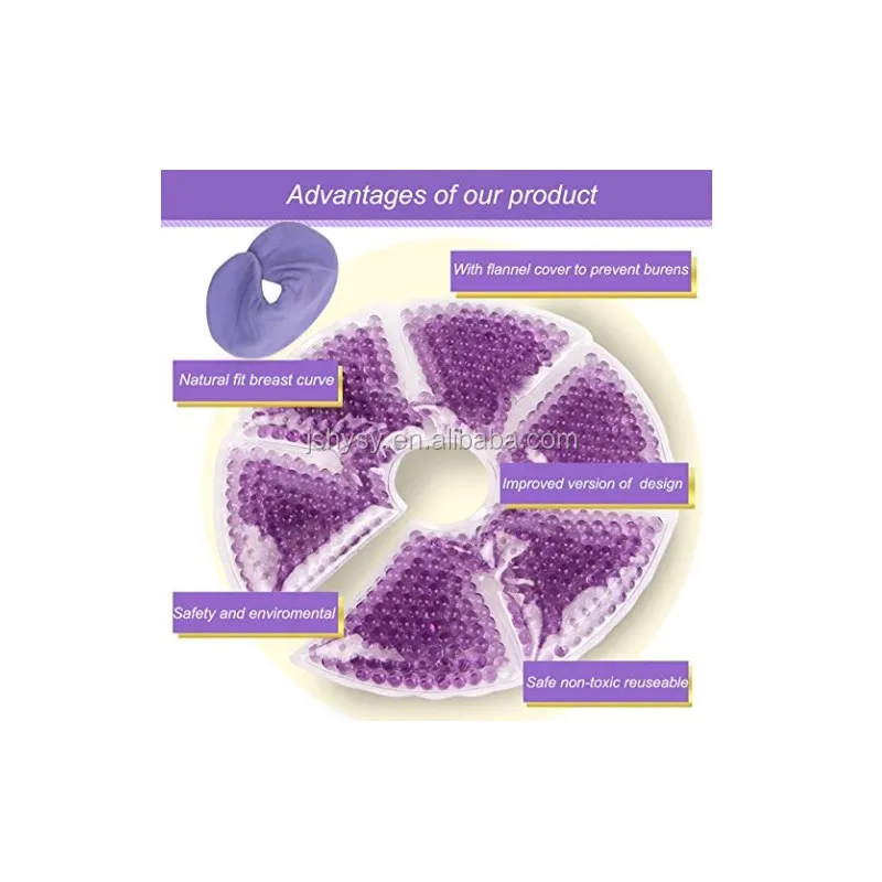 Hot and cold breast therapy ice gel beads pack breastfeeding relief breast pads