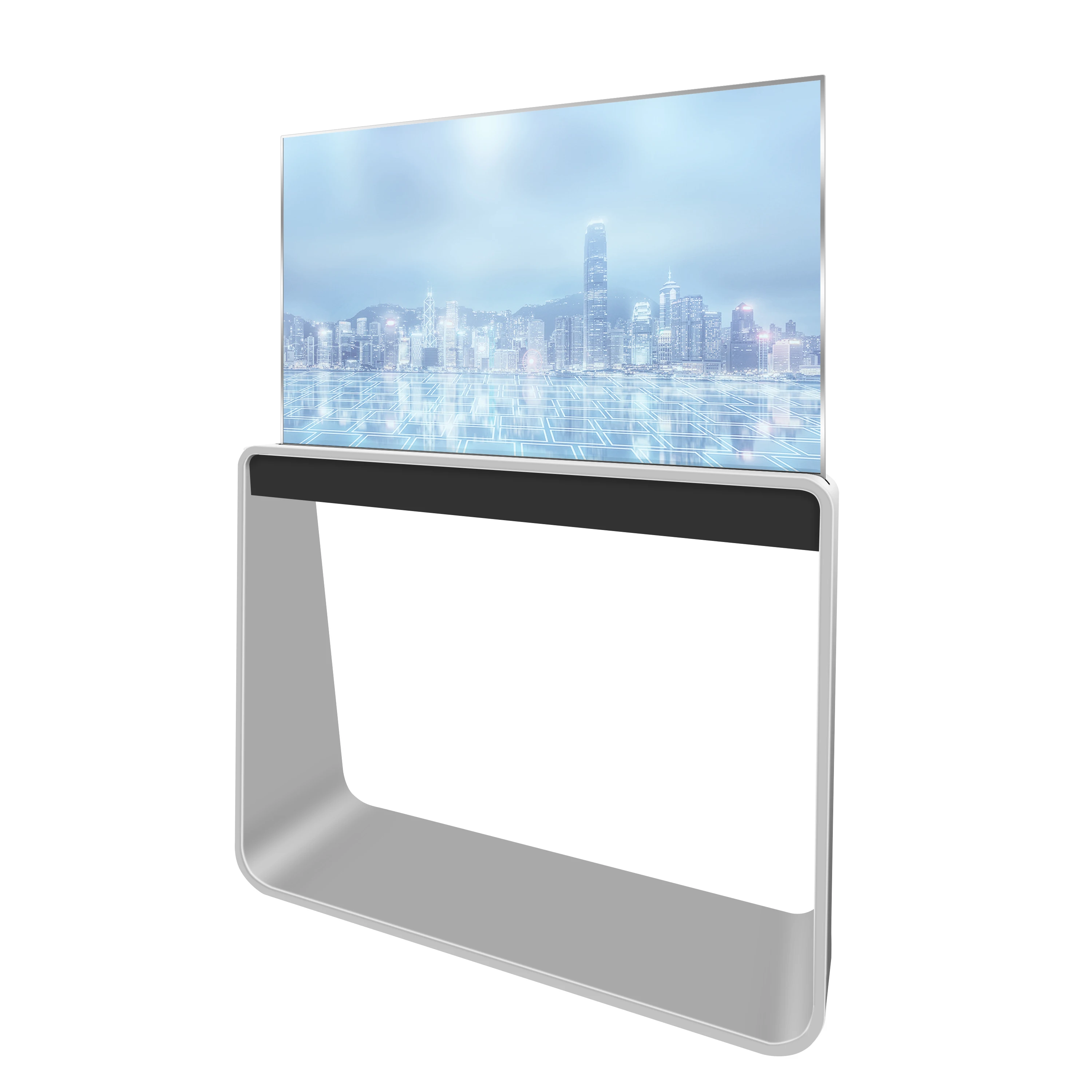 55 Inch Advertising Equipment Capacitive Touch Window System Indoor Screen Advertising OLED Transparent Screen