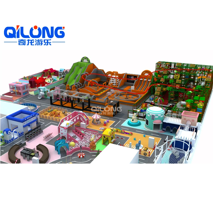 Professional New Design Skyrider Indoor Amusement Combination Inflatable Bungee Trampoline Arena, Indoor Trampoline Park