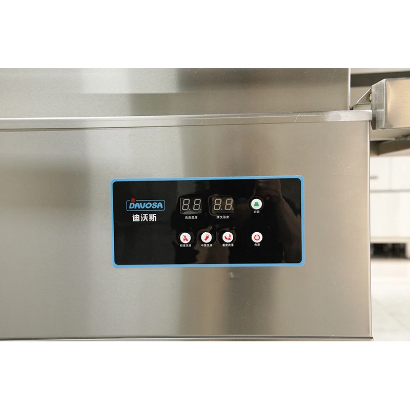 9.8KW Restaurant Kitchen Equipment Freestanding Electrical Commercial Hood Type Automatic Dishwasher Machine Silver 380V