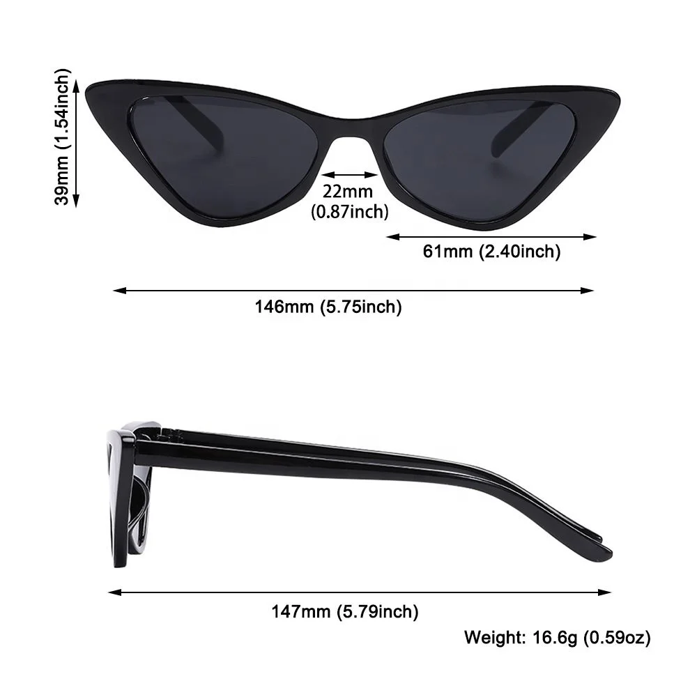 2024 New Vintage Cat Eye Small Frame Retro Women Sunglasses UV400 Protection Fashion Trendy Streetwear Eyewear