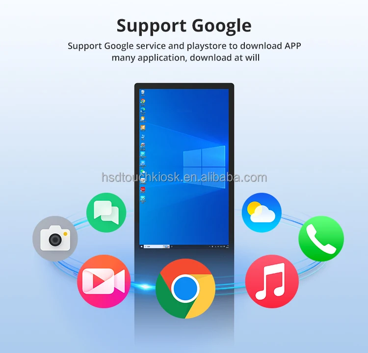 Retail Advertising Display Screen Led Lcd Vertical 43 55 65 75 inch Interactive Digital Signage Totem With CE