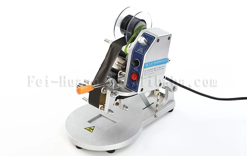 
Hand press hot foil batch printing machine, manual ribbon date coding machine 