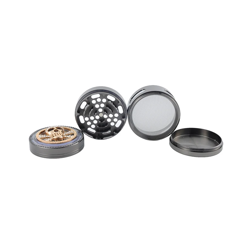 63mm 4 layer Wholesale Custom Logo Zinc alloy Herb Grinder Tobacco Grinder For Smoking Accessories