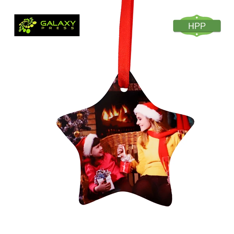 Christmas Gift Ornaments Double Sided with String  Hpp Sublimation Decoration