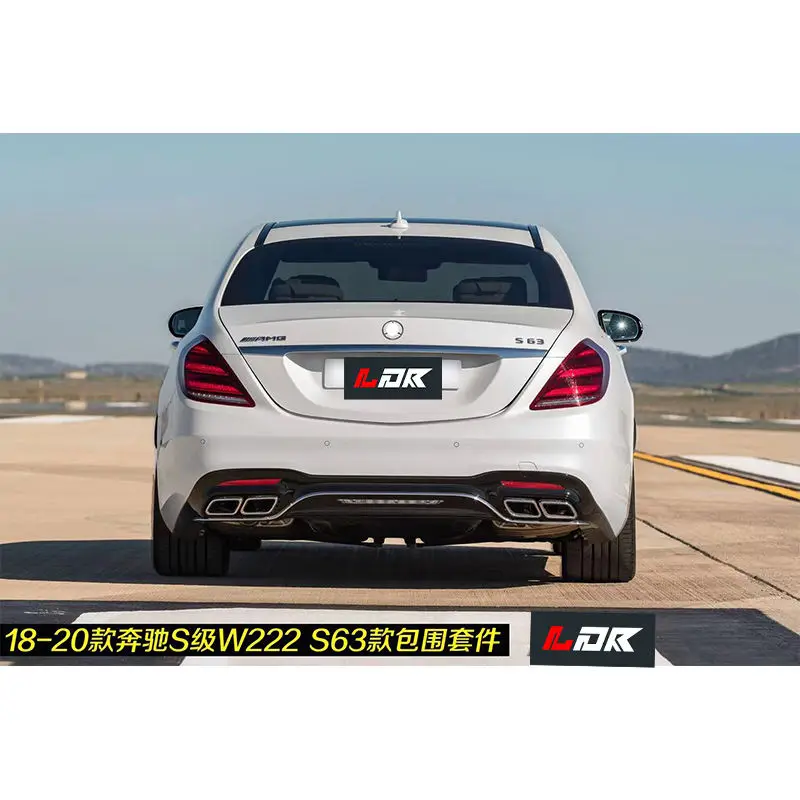 Автомобильные бамперы для Mercedes Benz W222 S Class Facelift S63 Amg S65 Amg комплект корпуса решетка диффузора трубы фары задние фары