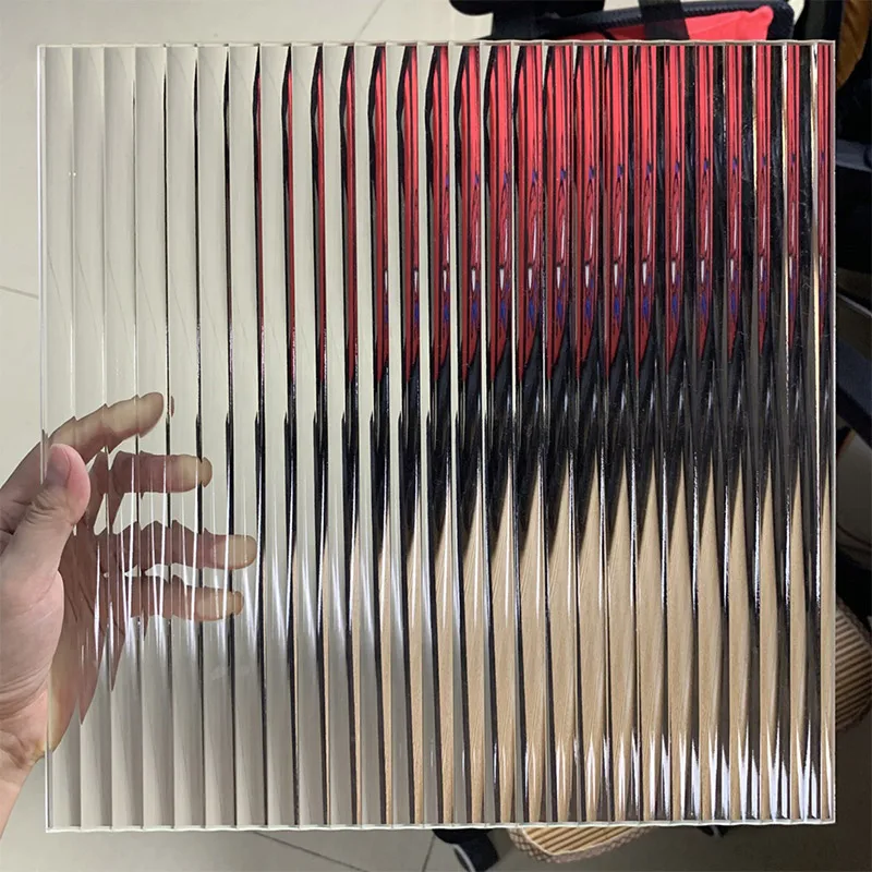Glass Supplier Wholesale 3mm 4mm 5mm 6mm 8mm 10mm 12mm textured pattern glass flute ribbed glass sheet