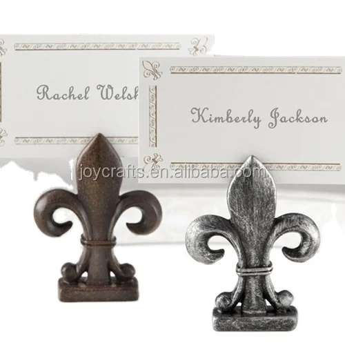 Classic Fleur de Lis Place Card Holder