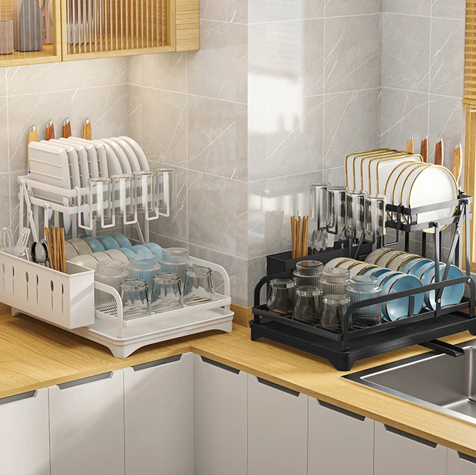 Home And Kitchen Dish Drainer Rack Dish Drying Organizer Rack Cutlery Storage Water Cup Chopsticks Knife And Fork Holder