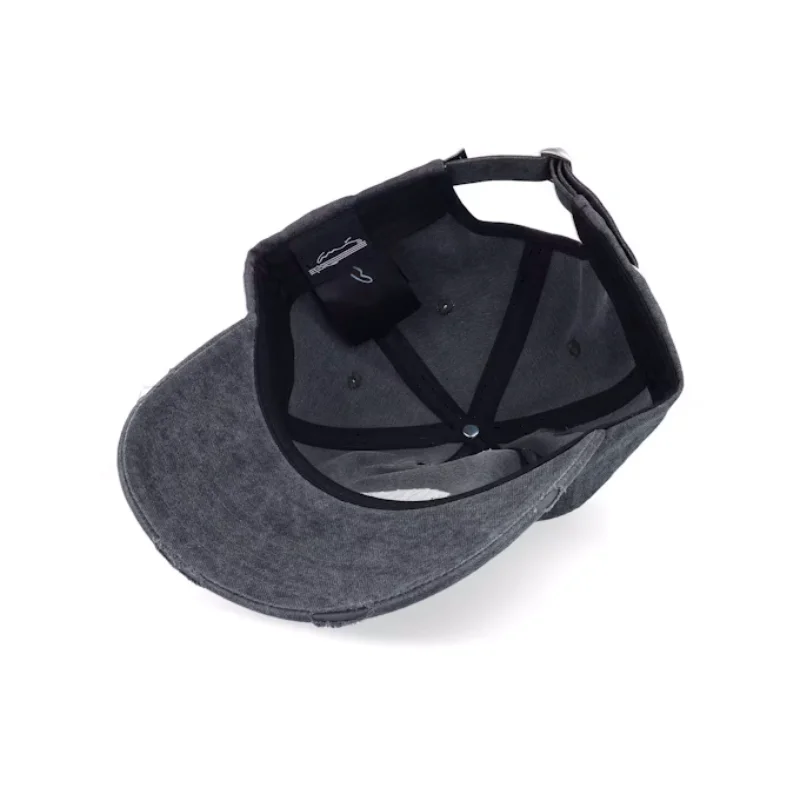 Washed Skull Cap Anthracite Dad Baseball Caps Custom Logo Cotton Fitted  Soft Outdoor Sports Caps For Unisex