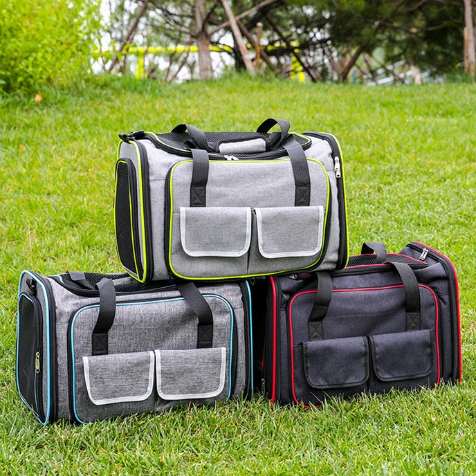 Airline Approved Expandable Large Carrier For Cats Travel Breathable Cat Carrier Bag