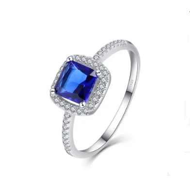 New Fashionable White Gold Plating Classical CZ Lady Set Ring Diamond-Studded Silver Wedding and Party Jewelry Gift Idea