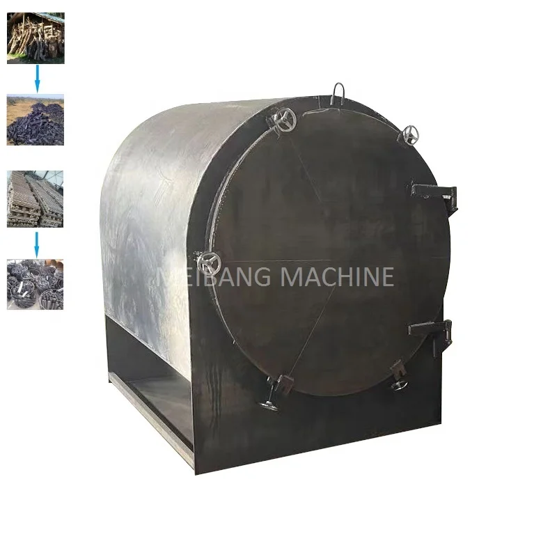 MB Factory suppliers bamboo biochar making machine wood logs charcoal carbonization furnace for charcoal