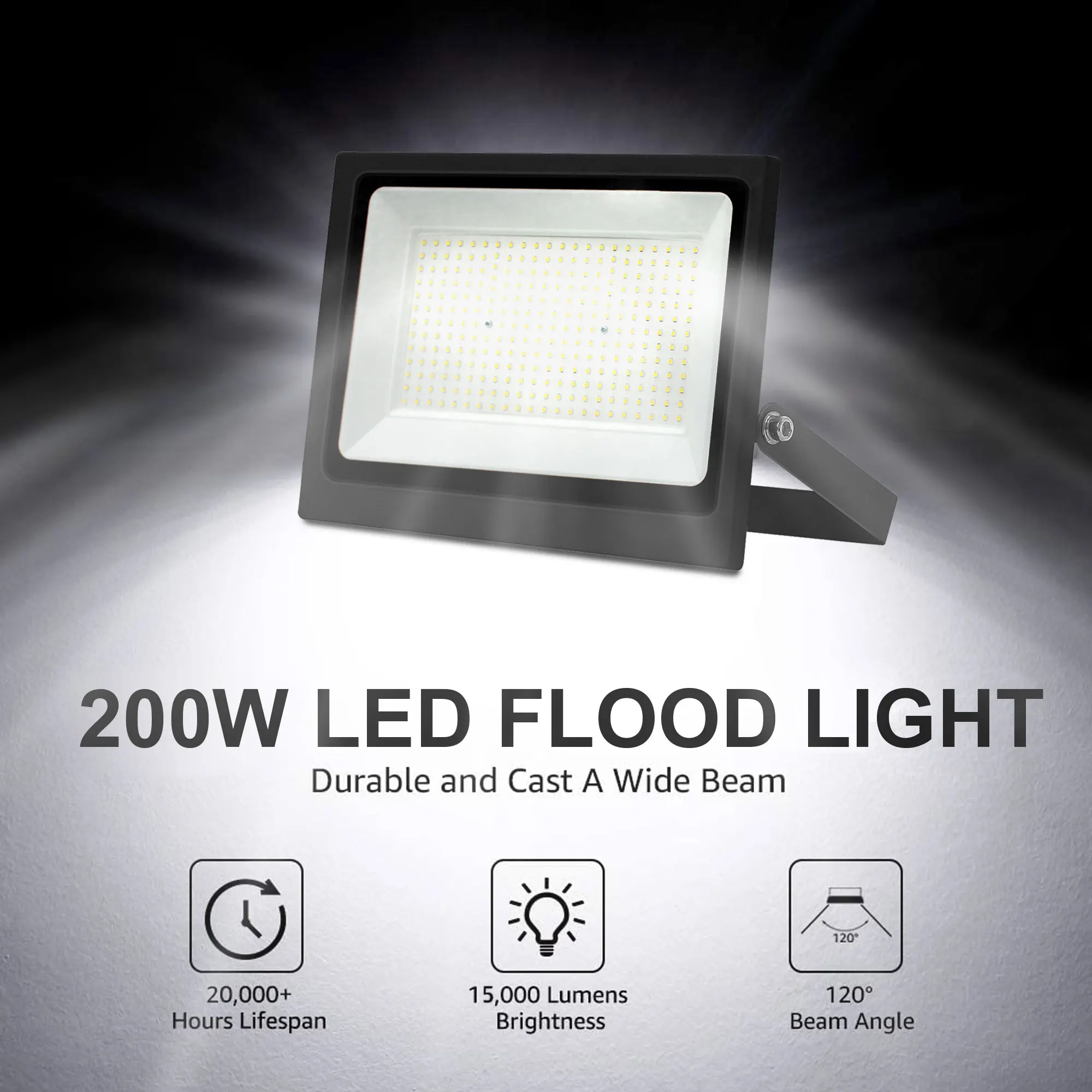 Vertak Cheap White Black Body IP65 Waterproof Outdoor Floodlight Reflector Garden Yard Led Flood Light 50W for Stadium Lamp