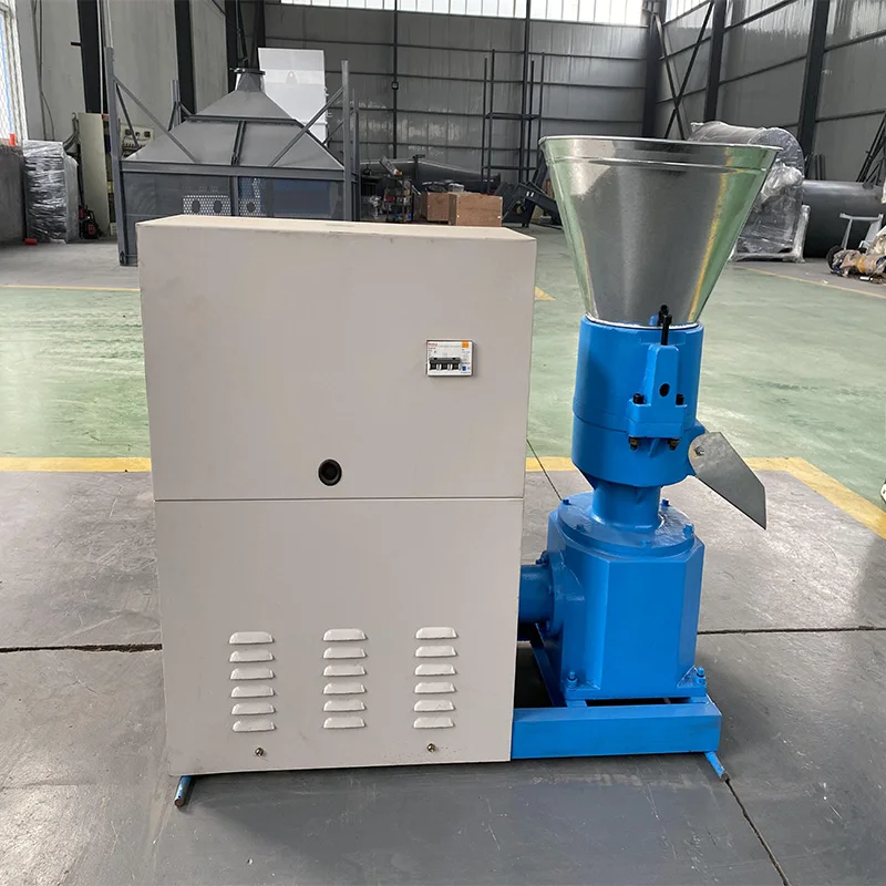 MACREAT mini small Animal feed mill pellet feed making machine flat die feed pellet granulator pelletizer