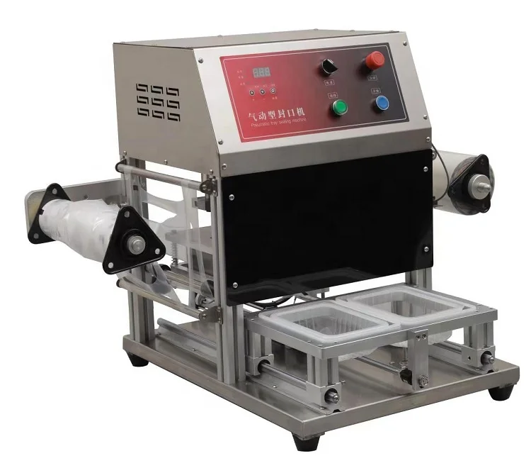 Large Size Pneumatic Tray Container Sealing Machine for Preservation of Freshness of Catering Food in Party QF430T-S
